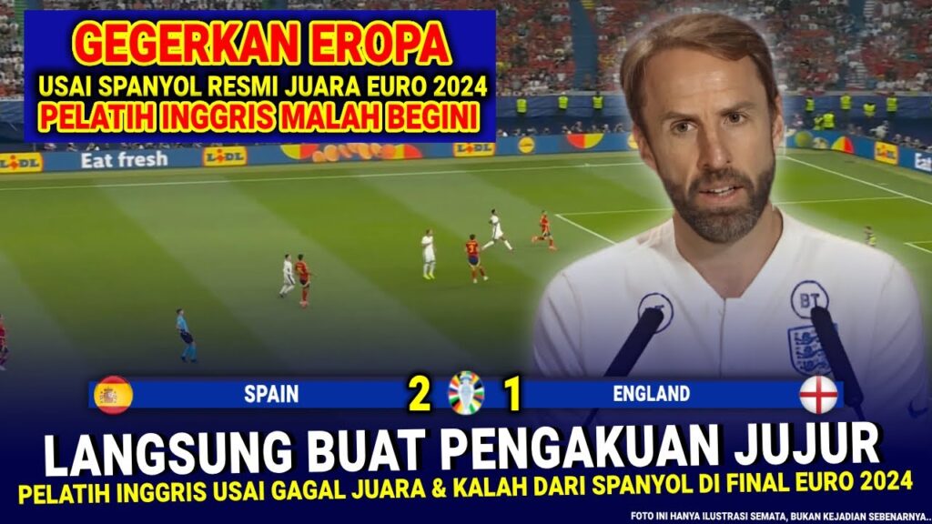 🔴 PERNYATAAN MENGEJUTKAN GILA Pelatih Inggris !! Hasil Akhir 2-1 Spanyol vs Inggris Final Euro 2024