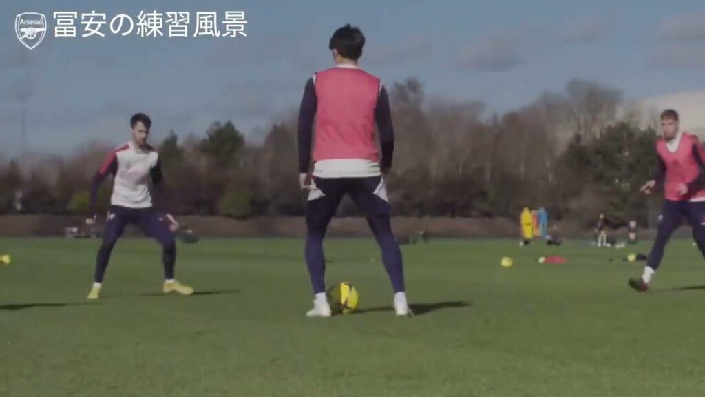 冨安健洋の練習風景    Practice scene of Takehiro Tomiyasu