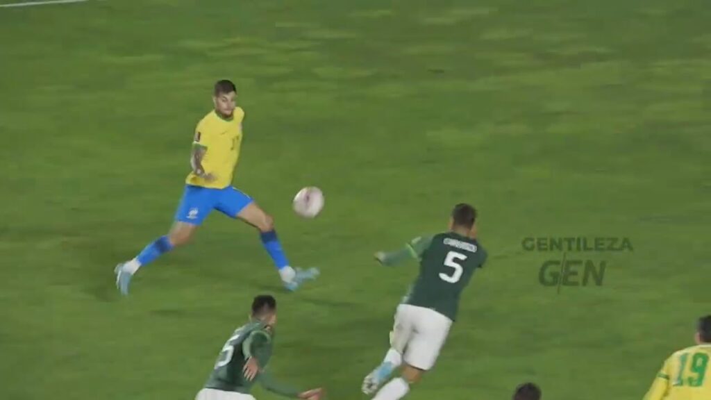 First Time Shoot Bruno Guimarães goal vs Bolivia 0 vs 4 Brazil