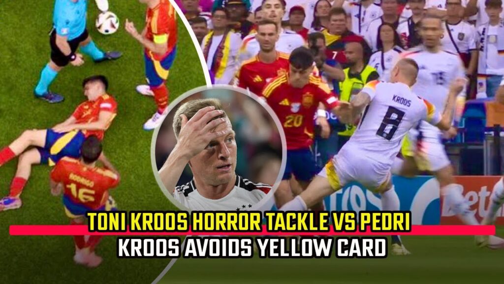 Toni Kroos vs Pedri!! Toni Kroos HORROR Tackle PEDRI~ SPAIN vs GERMANY Euro 2024 #kroos #pedri