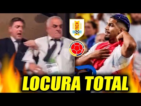 😱Ronald Araujo y dirigentes de Uruguay contra hinchas de Colombia | Video INÉDITO