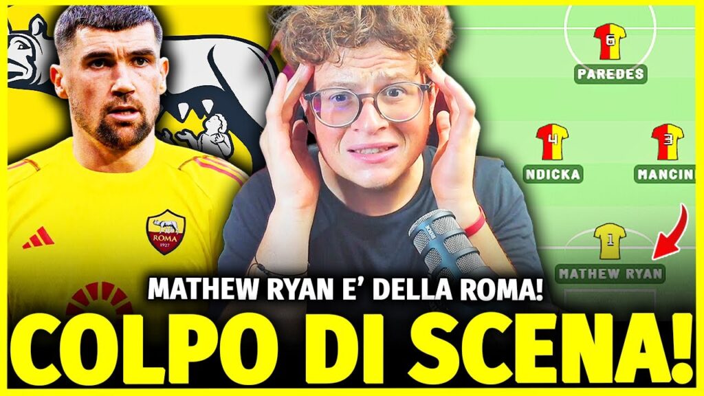COLPO DI SCENA ALL'IMPROVVISO: MATHEW RYAN E' IL NUOVO PORTIERE DELLA ROMA!! COSI' DE BOTTO!!