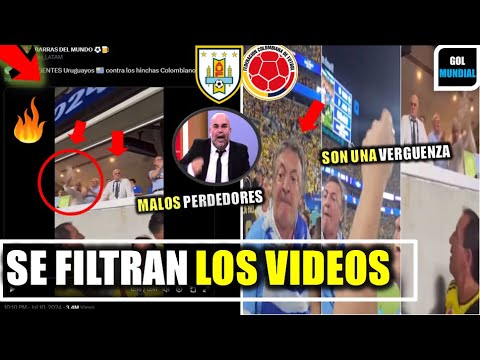 🔥POLÉMICA!  SE FILTRAN LOS VIDEOS DE LA AGRESIÓN DE URUGUAYOS A HINCHAS COLOMBIANOS /  SE SABE TODO