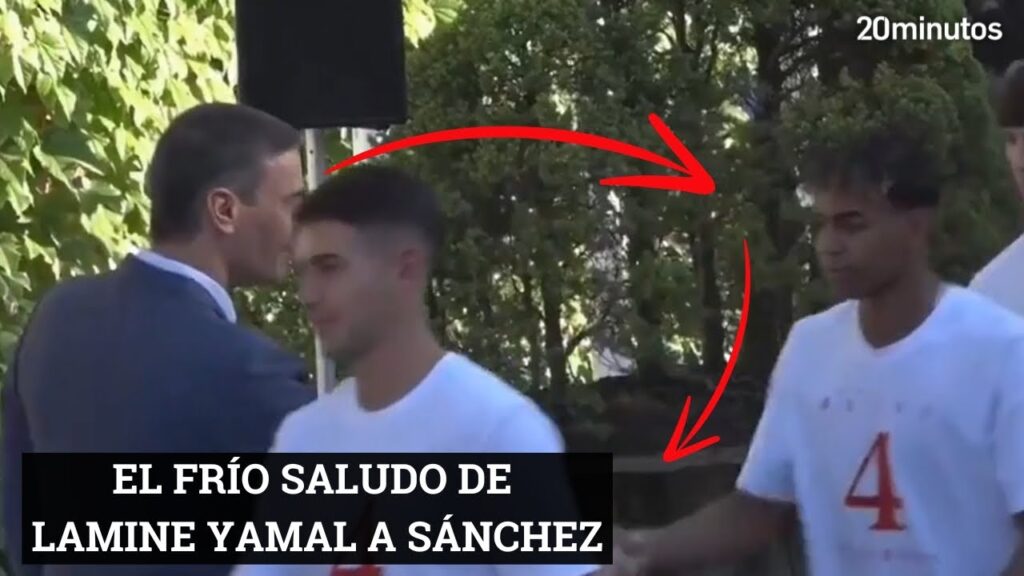 LAMINE YAMAL también saludó frío a PEDRO SÁNCHEZ