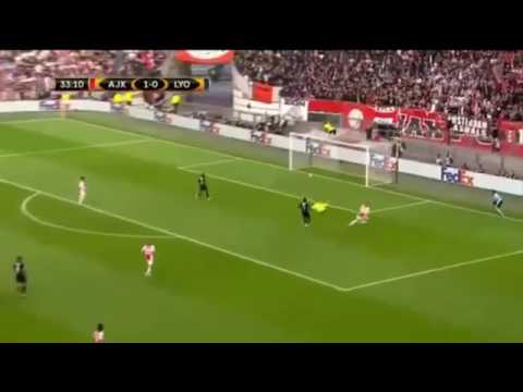 Kasper Dolberg Goal -  Ajax Vs. Lyon 2-0  -   03/05/2017