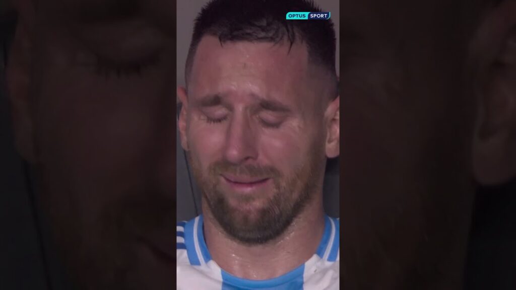 Messi couldn't hold back the tears after getting injured at #CopaAmerica #Shorts