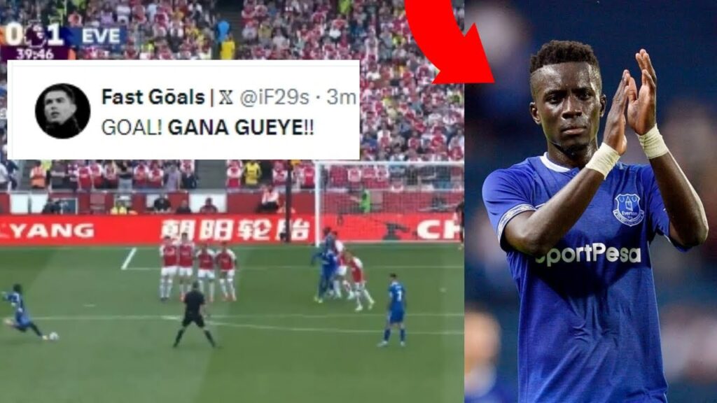 FOOTBALL WORLD REACT TO IDRISSA GUEYE FREE KICK GOAL VS ARSENAL | ARSENAL VS EVERTON REACTIONS