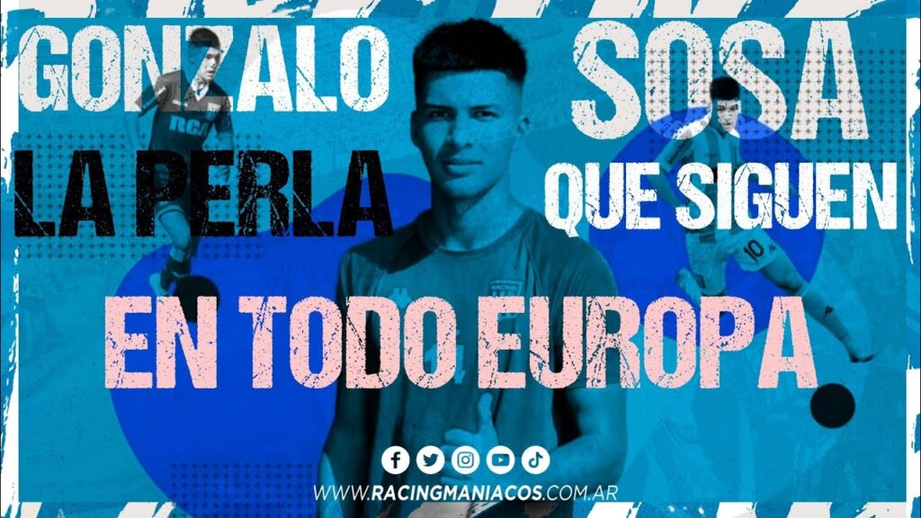 ¡Así juega ⚽ GONZALO SOSA, la joven PROMESA de RACING que siguen de cerca los GRANDES de EUROPA 🌏!