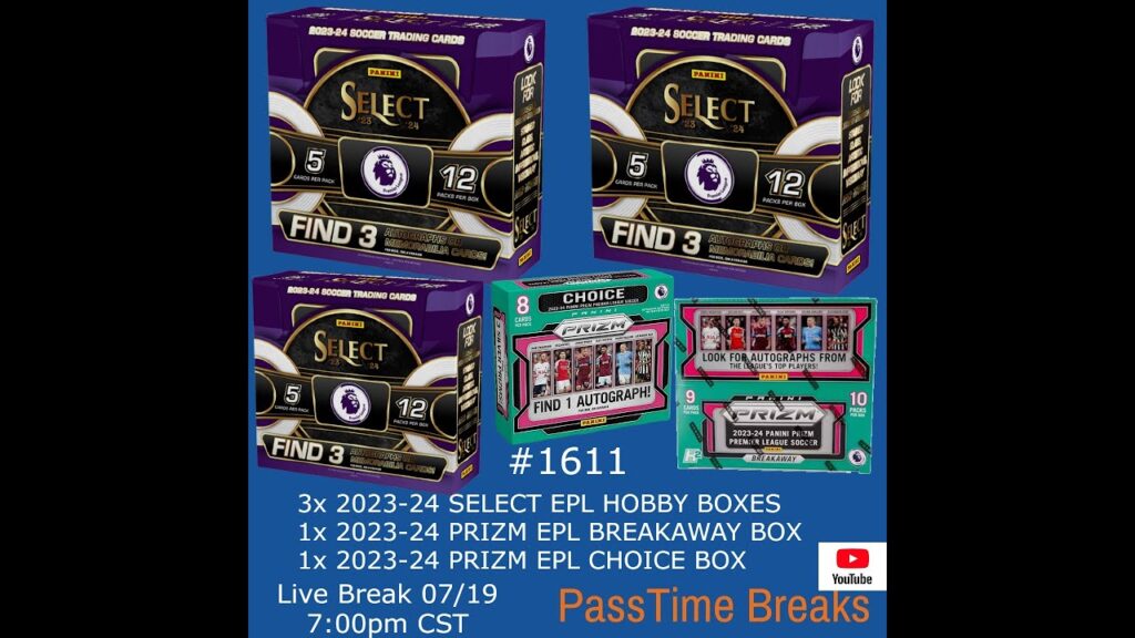 07/17 - 2023-24 SELECT PRIZM PREMIER LEAGUE - 5 Box Hobby Mix #1605 LIVE BREAK