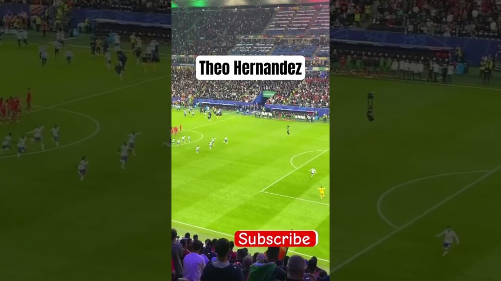 Theo Hernandez Winning Penalty Shootout Goal vs Portugal in Euro 2024 QF  #ronaldo #euro2024 #mbappe