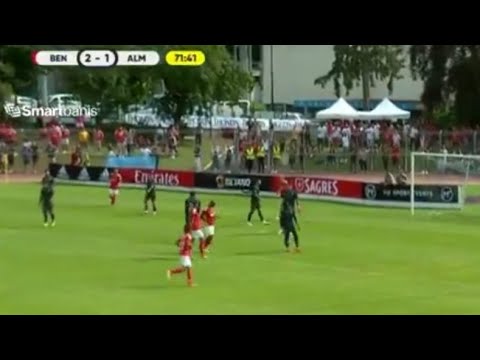 Gol de João Mário, Benfica x Almería (3-1) Todos os gols e destaques ampliados