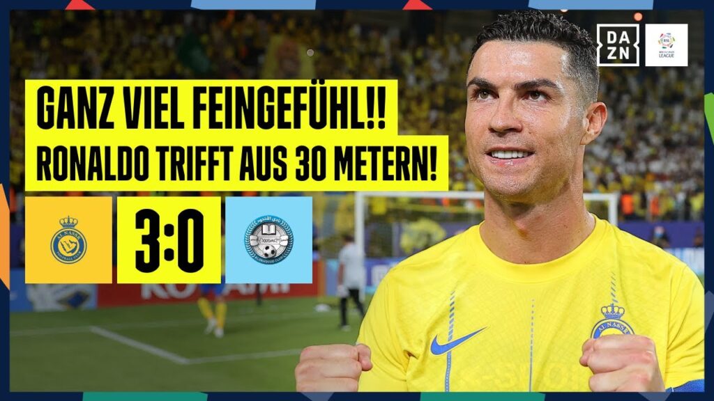 Tor aus 30 Metern! Später Doppelschlag von CR7: Al-Nassr - Al-Okhdood 3:0 | Saudi Pro League | DAZN