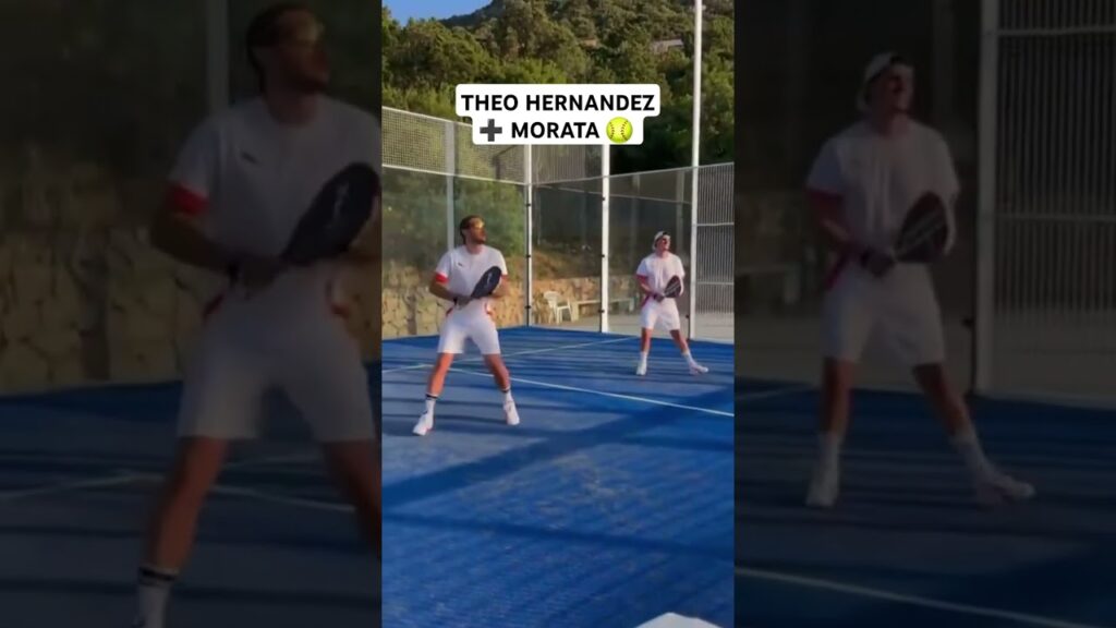 MORATA e THEO HERNANDEZ | Primo ALLENAMENTO insieme... a PADEL 🥎