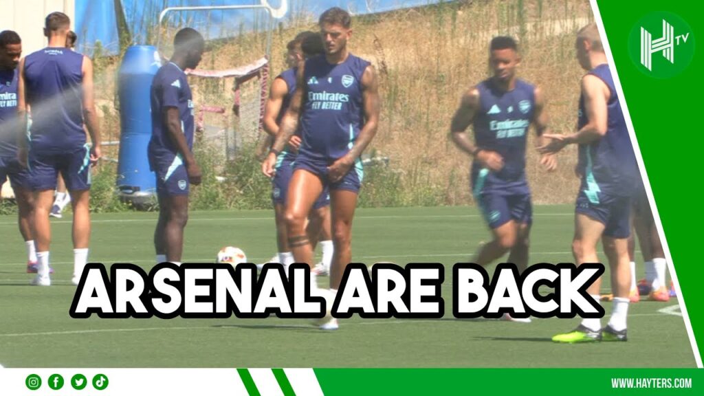 BEN WHITE leads Arsenal into FIRST USA training session