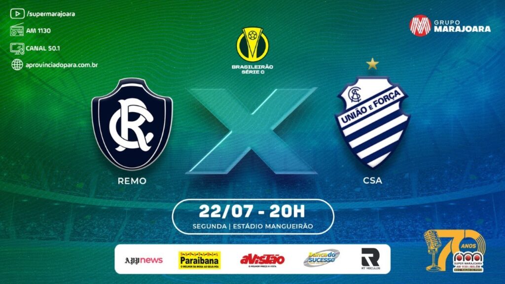 REMO X CSA ⚽ 22/07/24 | BRASILEIRÃO SÉRIE C 🔴 AO VIVO