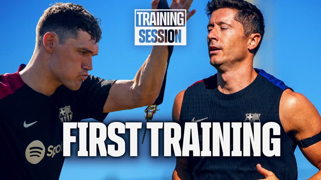 CHRISTENSEN & LEWANDOWSKI FIRST TRAINING | FC Barcelona 🔵🔴