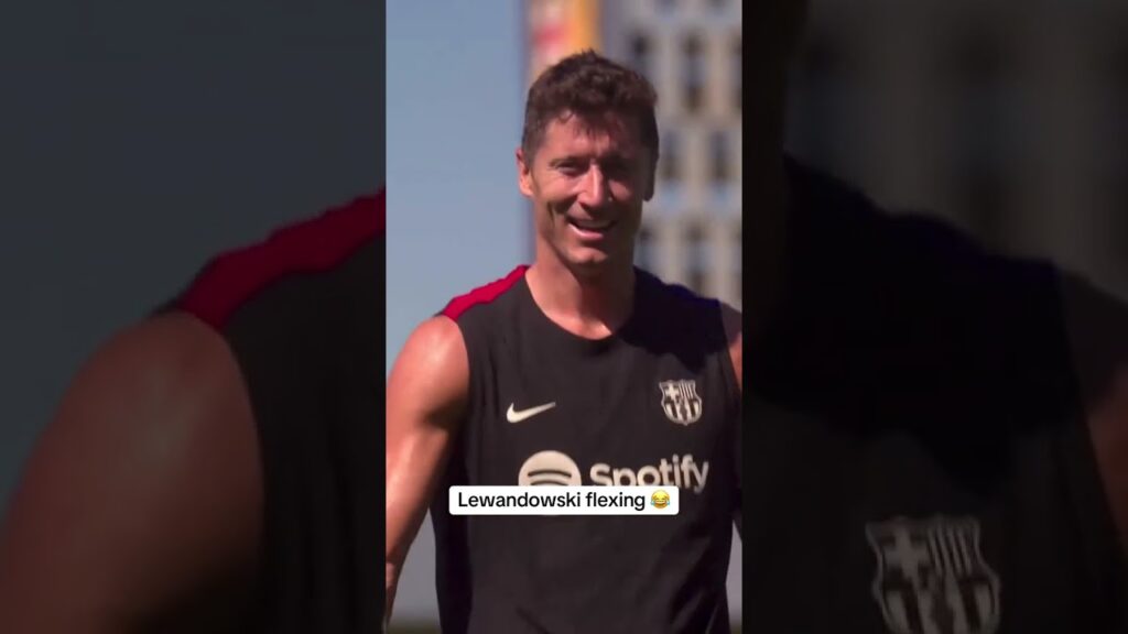 Robert Lewandowski’s been in the gym 💪 (via @fcbarcelona/TT) #shorts