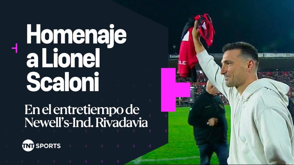 Lionel #Scaloni fue homenajeado en el entretiempo de #Newells vs #IndependienteRivadavia
