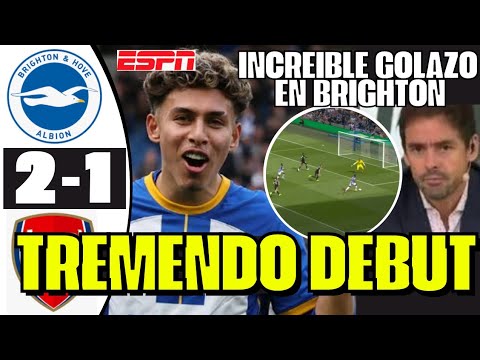 TREMENDO JEREMY SARMIENTO DEBUTÓ CON BRUTAL GOLAZO EN BRIGHTON SE LLEVÓ A TODOS PARTIDAZO SORPRENDE