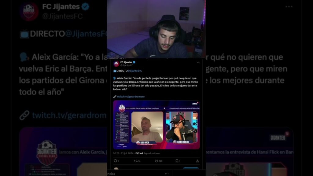 ALEIX GARCIA SOBRE ERIC GARCIA Y EL BARÇA #futbol #football #fifa #fcbarcelona #barça #gol