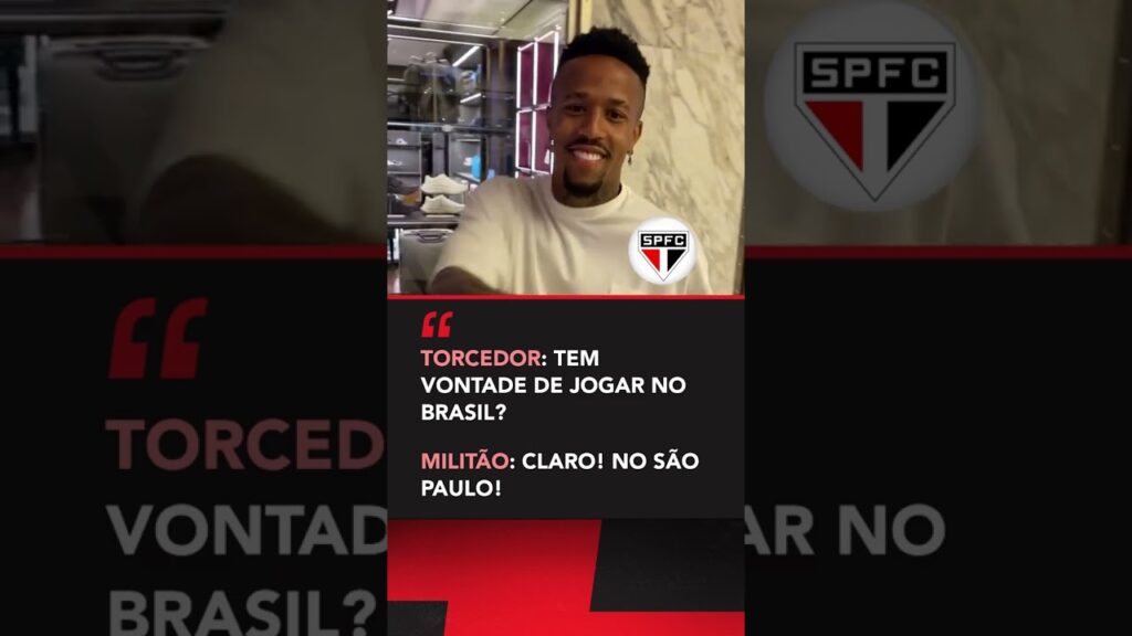 EDER MILITAO FALA Q TEM VONTADE DE VOLTA PARA O BRASIL E JOGAR O SÃO PAULO