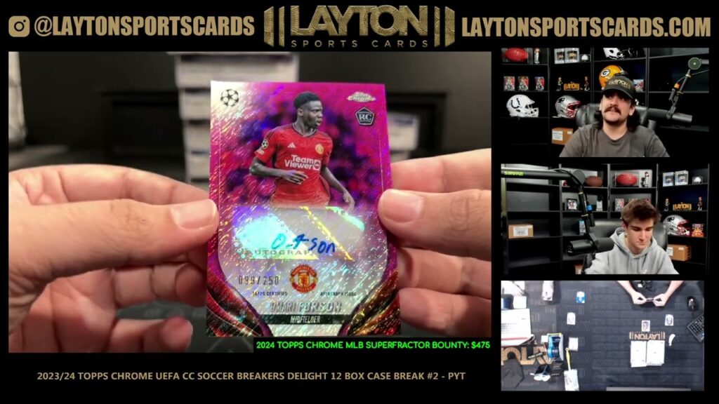 NICE CASE!! 2023/24 Topps Chrome UEFA Club Competitions Soccer Breakers Delight 12 Box Case Break #2