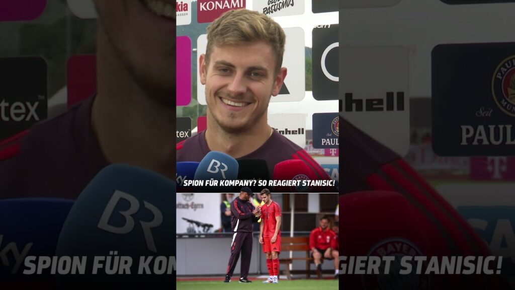 Spion für Kompany? So reagiert Stanisic🕵️😉 #shorts #fcbayern
