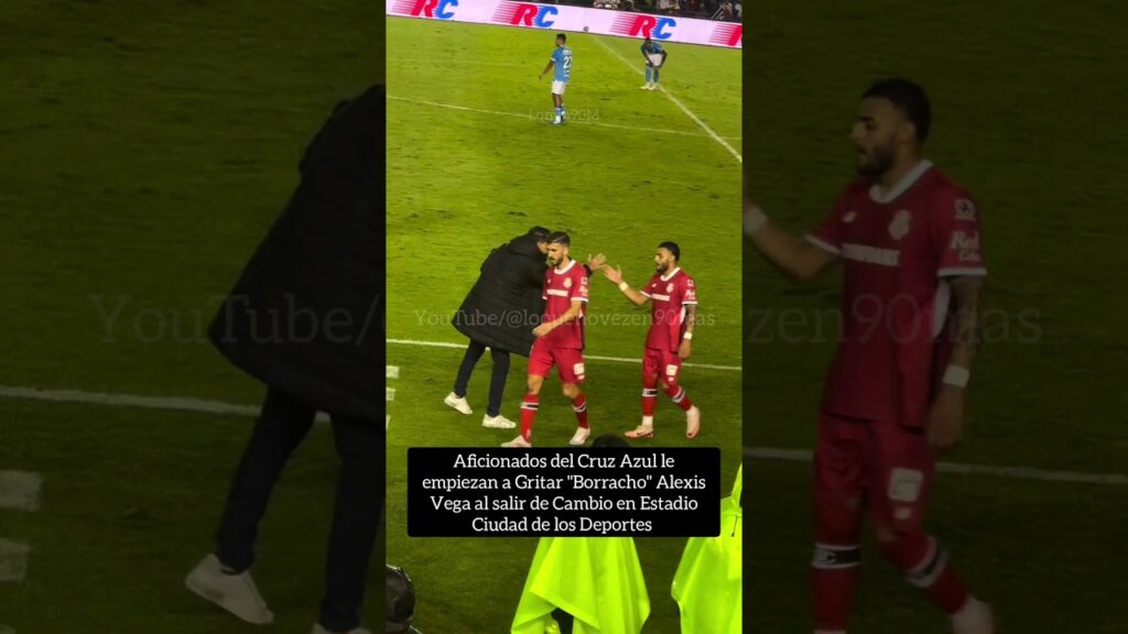 Afición del Cruz Azul empiezan a Gritarle "Borracho" Alexis Vega #ligamx #cruzazul #toluca #mexico