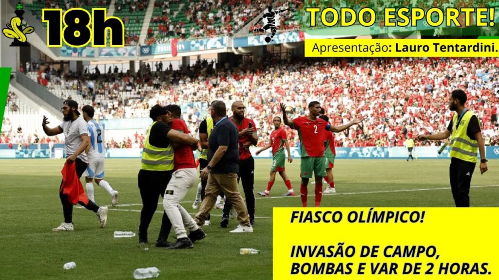 Fiasco Olímpico! Invasão de campo, bombas e VAR de duas horas marcam primeiro dia de competições