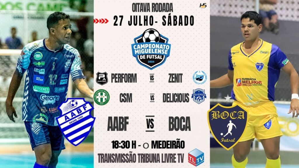 AABF x BOCA FUTSAL | PERFORM x ZENIT | CSM x DELICIOUS | Campeonato Miguelense de Futsal 2024