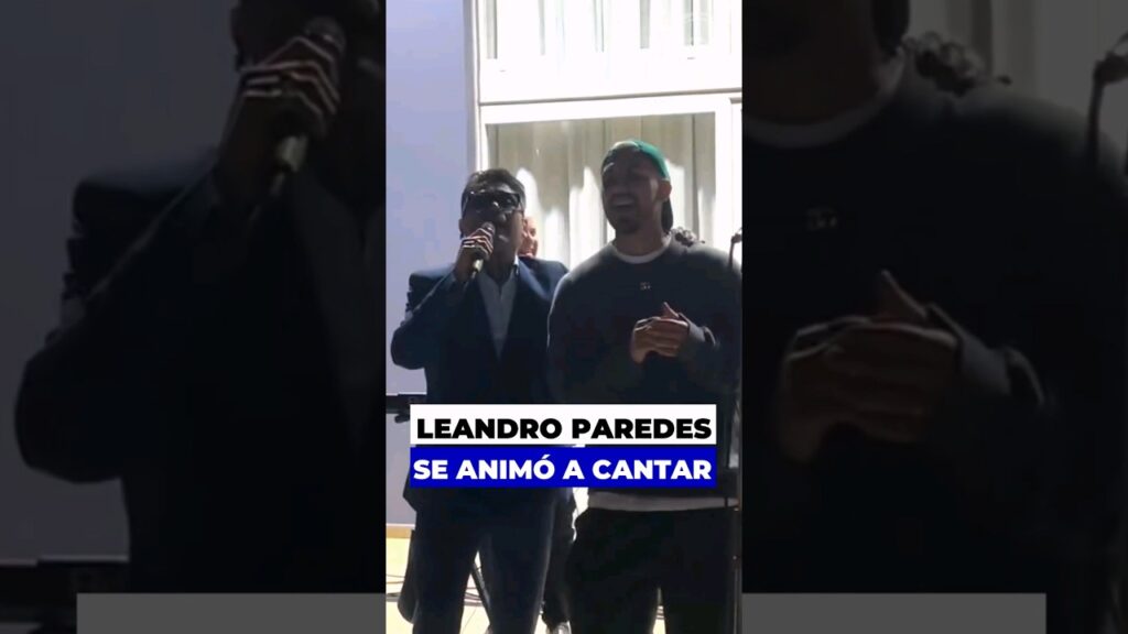 Leandro Paredes cantando una cumbia para festejar la Copa América