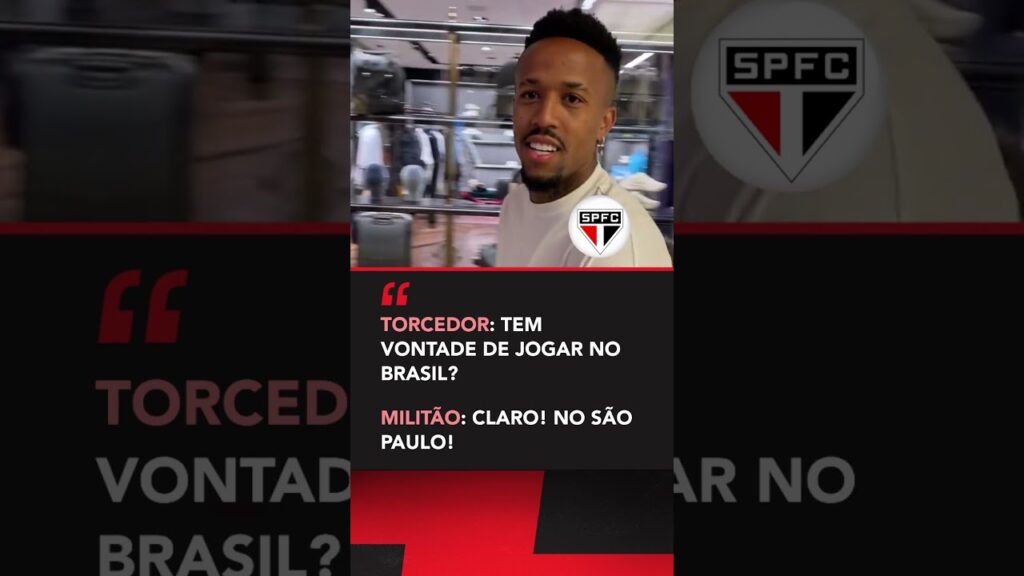MILITÃO QUER JOGAR NO SÃO PAULO ⚽🔥 #shorts
