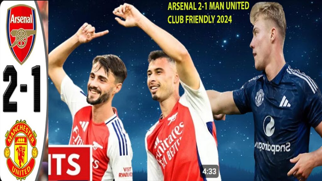 Arsenal vs Manchester united 2 -1 highlights & all goals club friendlies 2024 HD