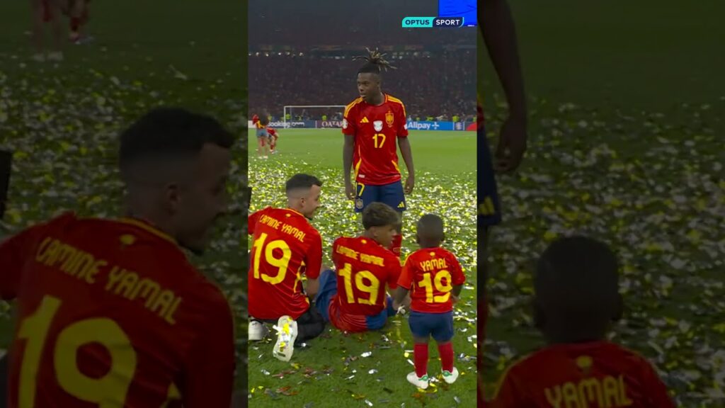 Lamine Yamal celebrating with his little brother is just too cute 🥹 #EURO2024 #Shorts