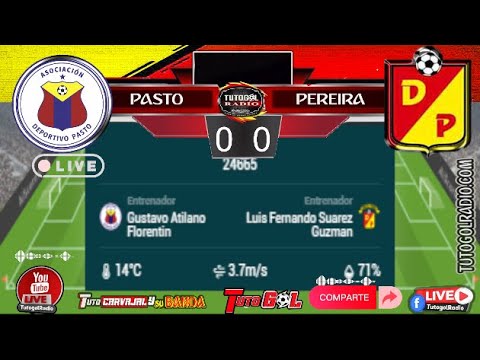 EN VIVO 🟡🔴 DEPORTIVO PASTO 🆚 DEPORTIVO PEREIRA 👉LIGA BETPLAY II FECHA 3 👉 "TUTO CARVAJAL Y SU BANDA