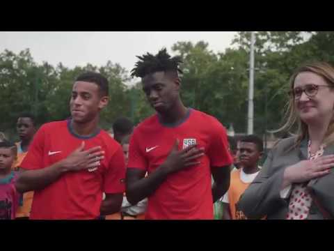 Soccer Diplomacy: Tim Weah and Tyler Adams create timeless memories for French youth