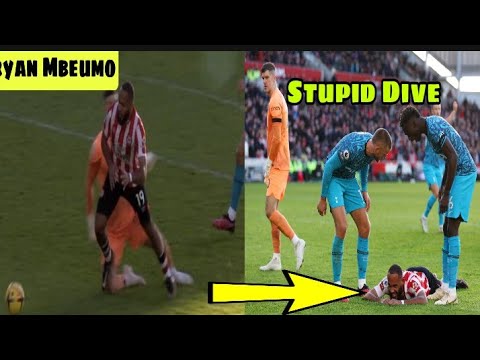 Bryan Mbeumo's stupid and useless dive vs Tottenham #tottenham #brentford #primierleague