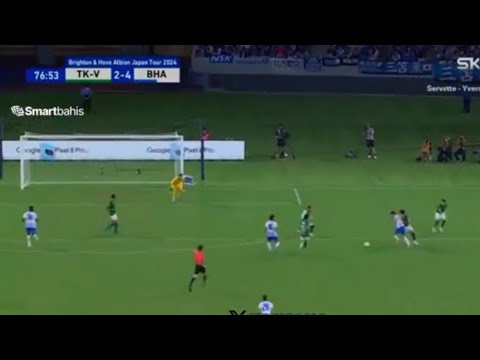 Gol de Jeremy Sarmiento, Tokyo Verdy vs Brighton (2-4) Todos los goles y resumen ampliado