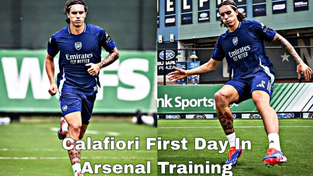 Riccardo Calafiori First Day In Arsenal Arsenal Training