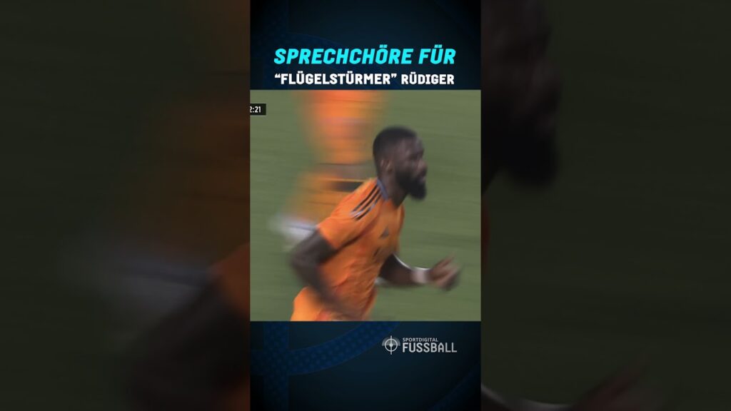 Antonio Rüdiger schmeißt den Turbo an und die Fans feiern es!🗣😁#rüdiger #realmadrid #fussball