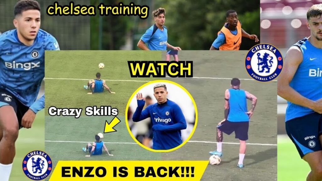 ENZO FERNANDEZ chelsea training today WITH FILTHY SKILLS Enzo First Assist Maresca Chelsea Training
