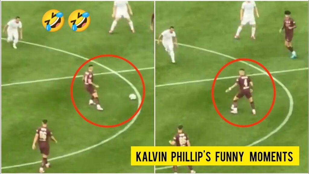 Fans mocking Kalvin Phillips for his dwelling on the ball as he looked unsure of which pass to play