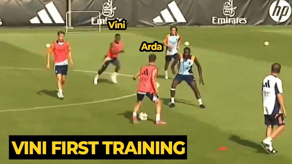 Vinicius Jr showing crazy skills with Arda Guler during first training pre season USA tour