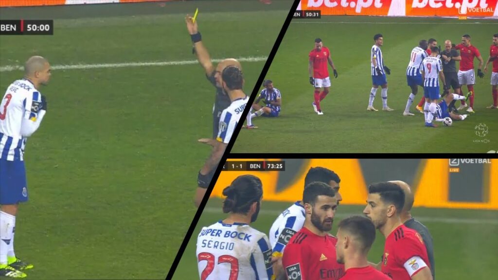 Mehdi Taremi Red Card and Pepe Fight fc porto vs benfica lisboa