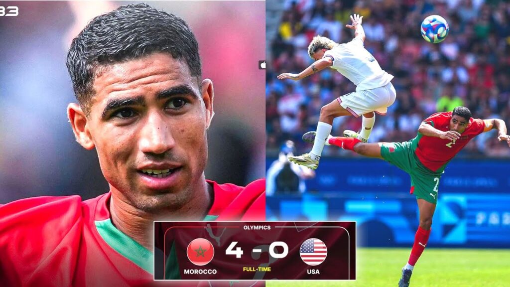 Achraf Hakimi Goal Today in Morocco vs USA Highlights | Olympic Games Paris 2024 Achraf Hakimi Goal Today in Morocco vs USA Highlights | Olympic Games Paris 2024