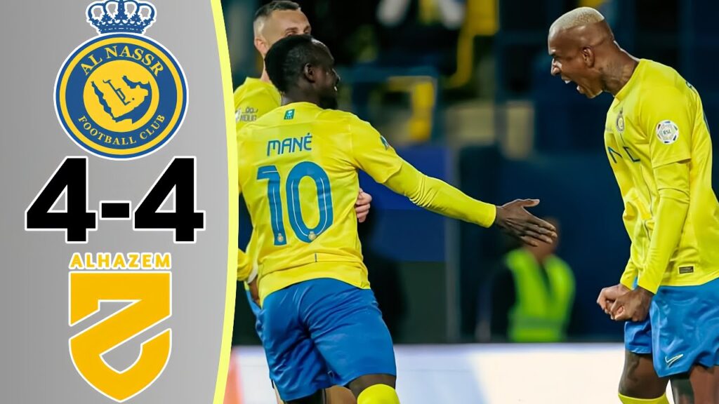Al Nassr vs Al Hazem 4-4 Saudi Pro League 2024 Highlights All Goals