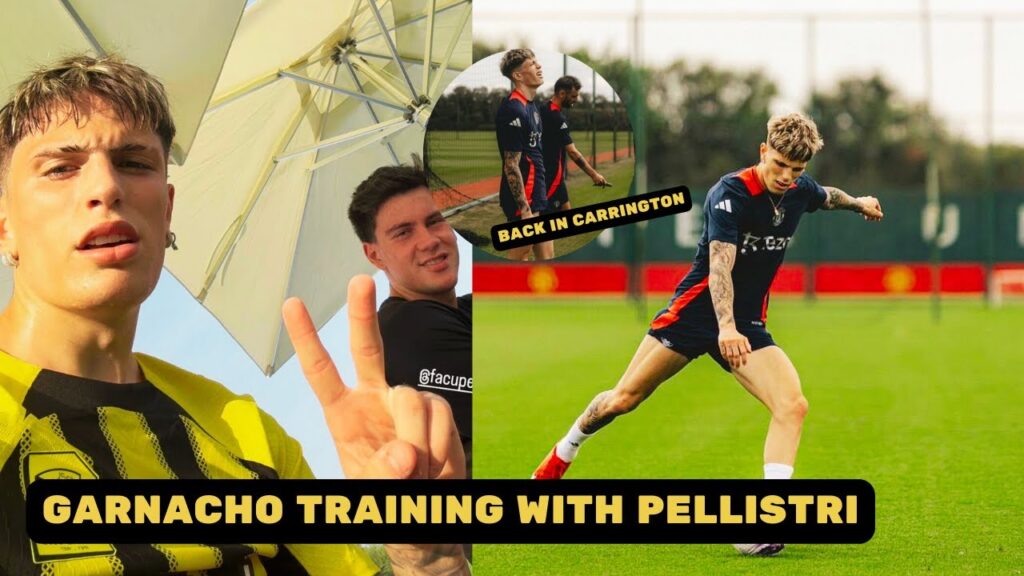 Alejandro Garnacho Training With Facundo Pellistri Before Returning To Carrington