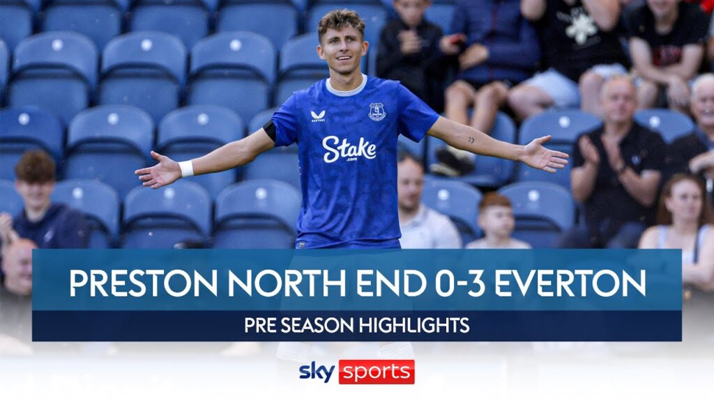 Jesper Lindstrøm scores BRILLIANT free kick 🔥 | Preston 0-3 Everton | Pre Season Highlights