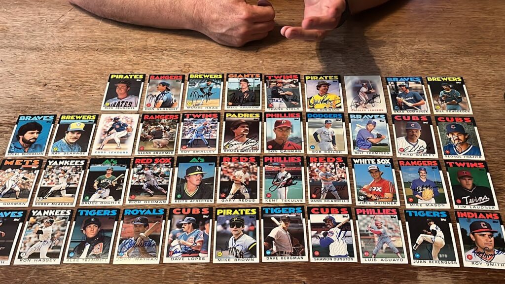 1986 Topps Baseball Cards ... Autographed Through the Mail (TTM) back in 1986