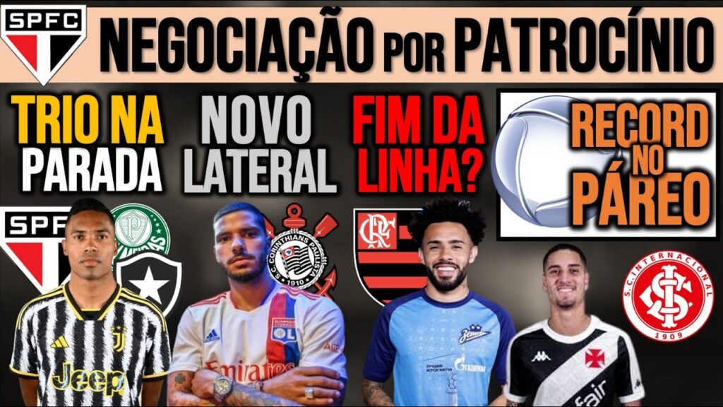 SEP E BOTA SONDAM ALEX SANDRO! HENRIQUE NO TIMÃO! CLAUDINHO JÁ ERA? PATROCÍNIO NO SP! VASCO, NOVA TV